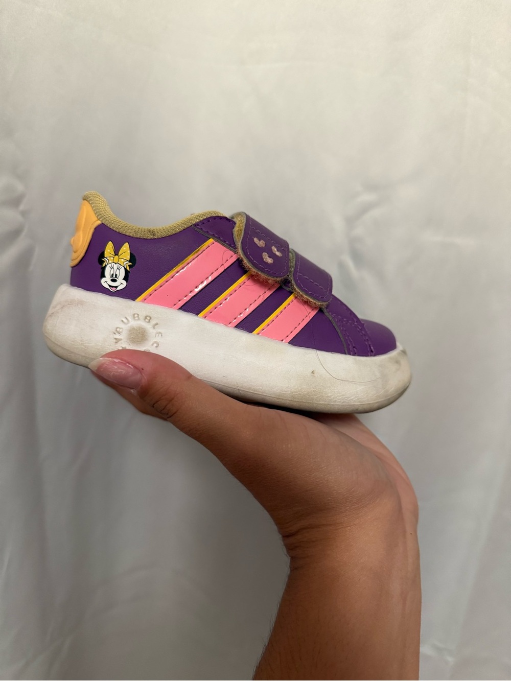 adidas Kids Purple and Pink Minnie Mouse Velcro Sneakers